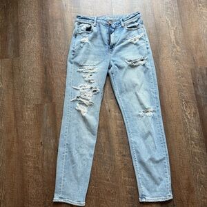 American Eagle Distressed Mom Jeans